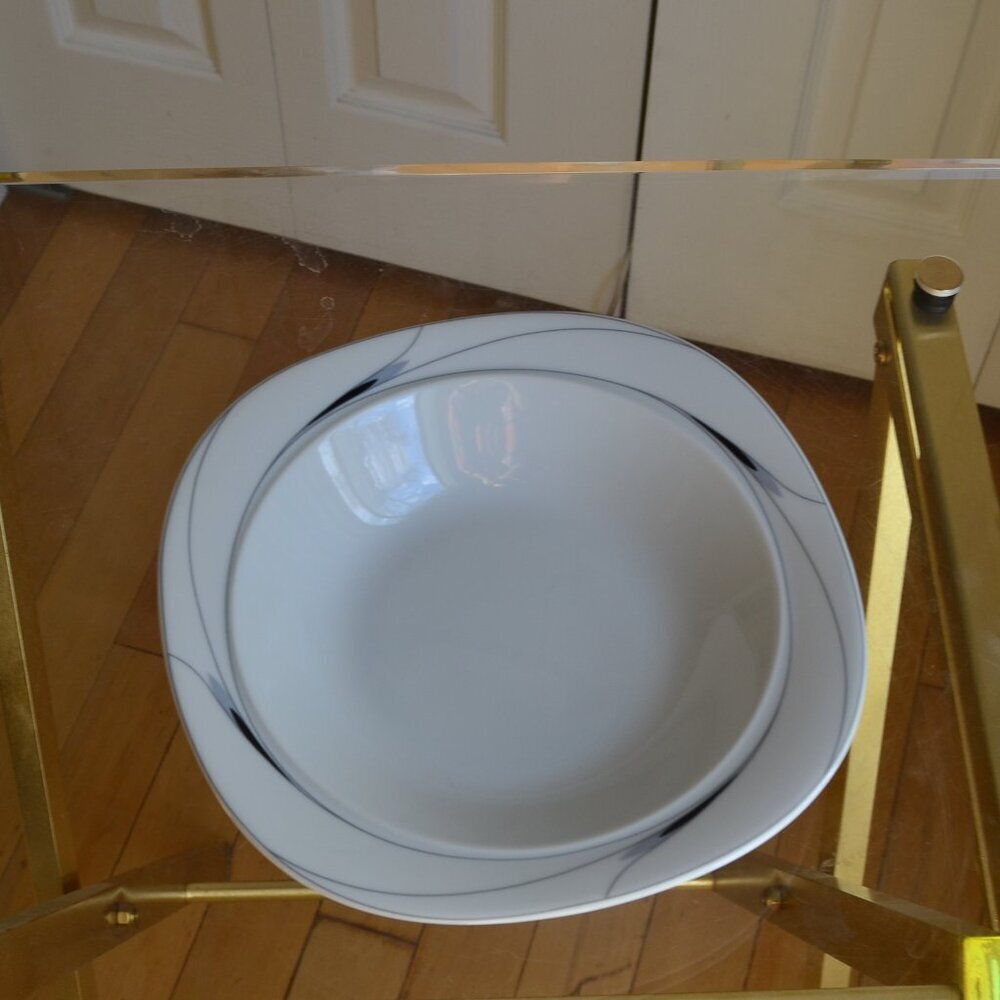 Vintage Mikasa Fine China CAVIAR L5806 Rim Soup Bowl